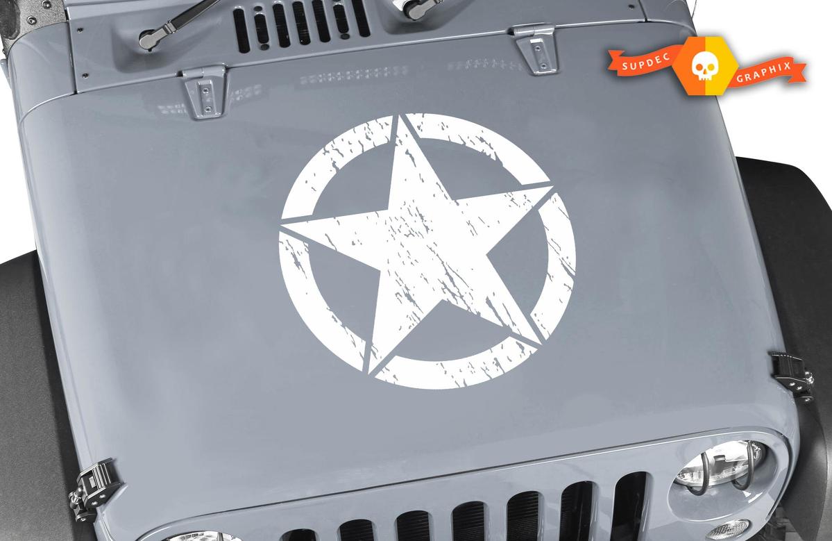 Jeep Wrangler Oscar Mike Oscarmike Military Star Kit 8 decalcomanie
