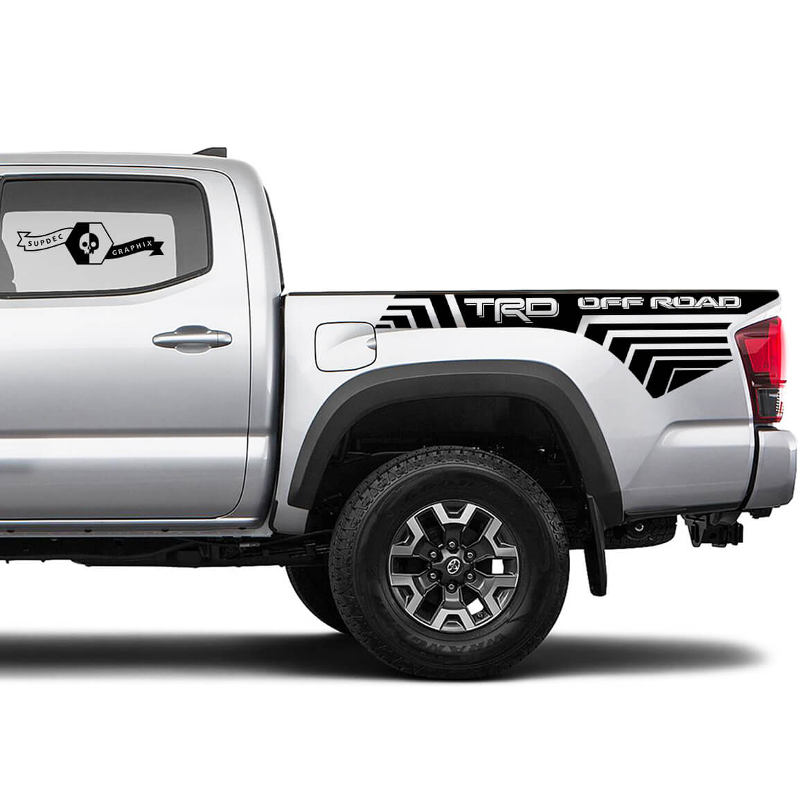 TRD 4x4 Off-Road Lines BedSide Side Vinyl Stickers Decal fit to Toyota Tacoma Tundra all years