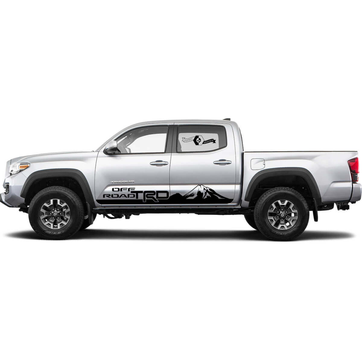 TRD off road Mountains Rocker Panel BedSide Side Vinyl Stickers Decal fit to Toyota Tacoma Tundra all years