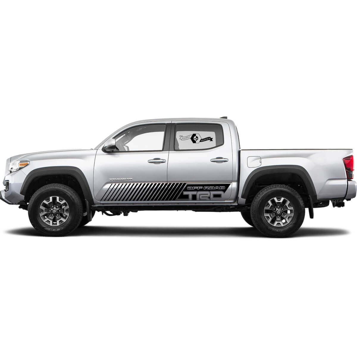TRD off road Lines Rocker Panel BedSide Side Vinyl Stickers Decal fit to Toyota Tacoma Tundra all years 2