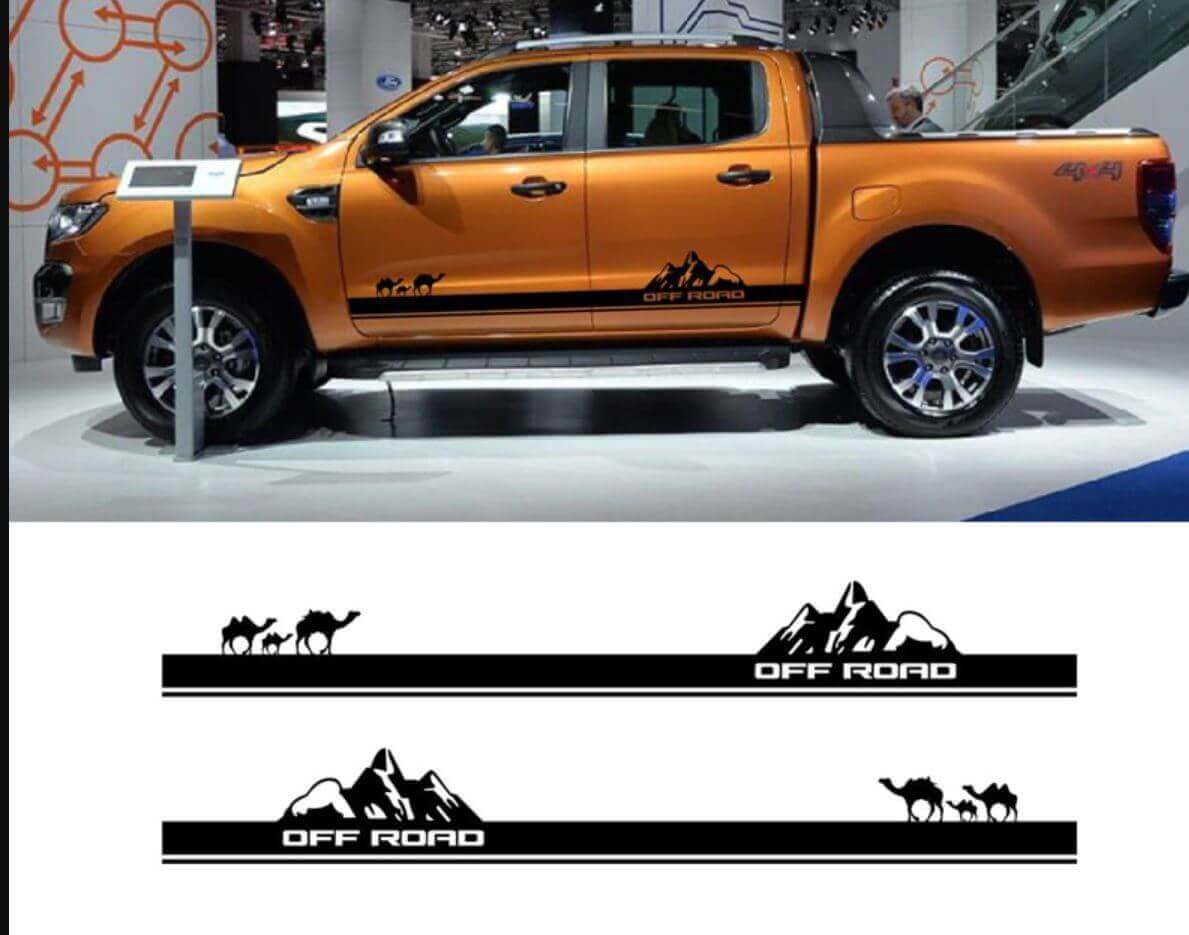 TRD off road Mountains Doors Sahara desert Side Vinyl Stickers Decal fit to Toyota Tacoma Tundra all years