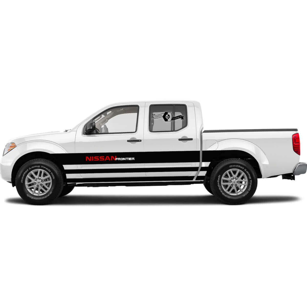 Straight Lines Rocker Panel Door Side Vinyl Decal Sticker For Nissan Frontier Titan 
