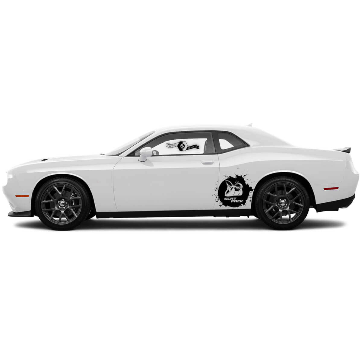 2 Side Side Vinyl Decals Graphics Sticker for Dodge Challenger