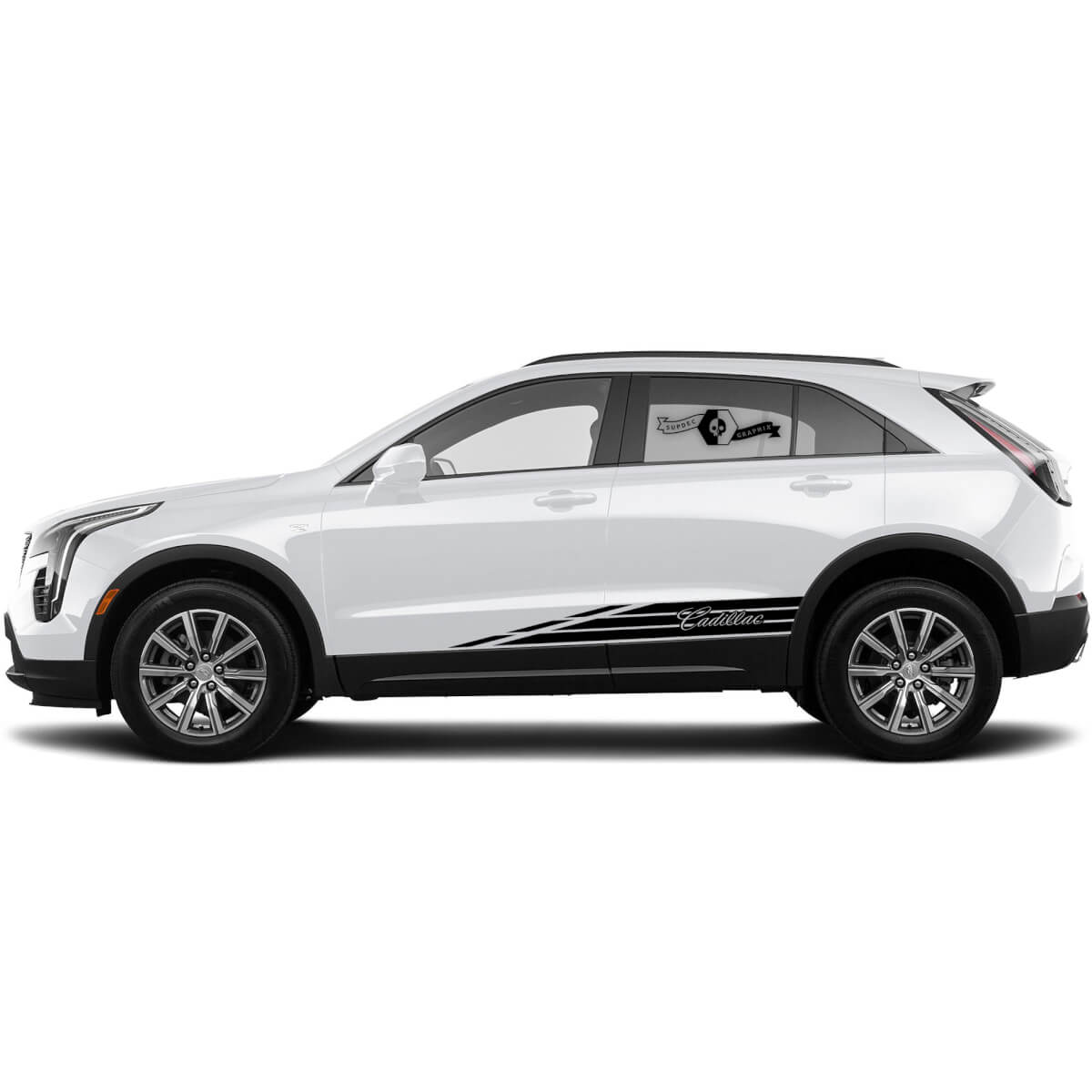2 New Decal Rocker Panel Sticker Lines Stripe for Cadillac XT4