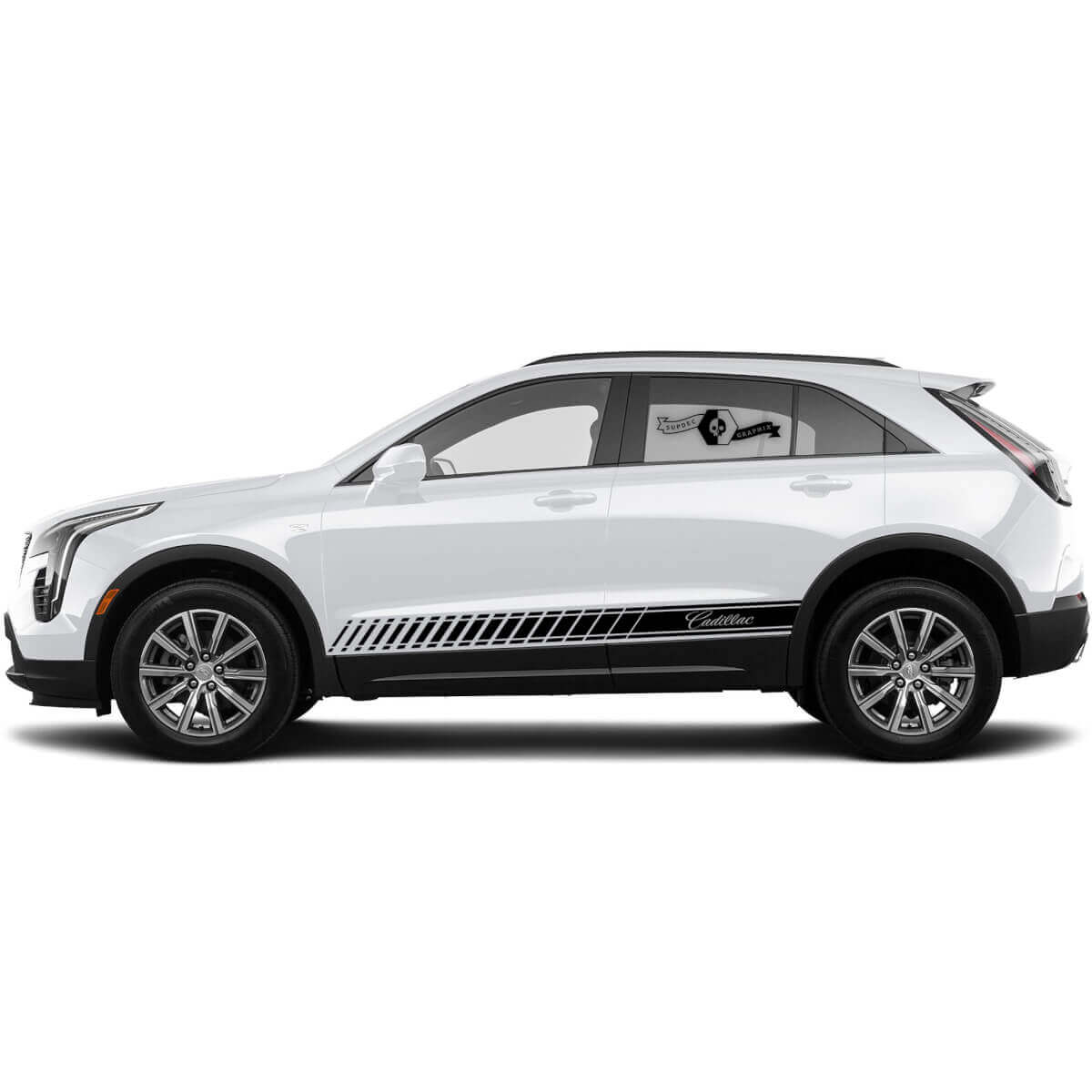 2 New Decal Rocker Panel Sticker Lines Oblique Lines Classic Stripe for Cadillac XT4
