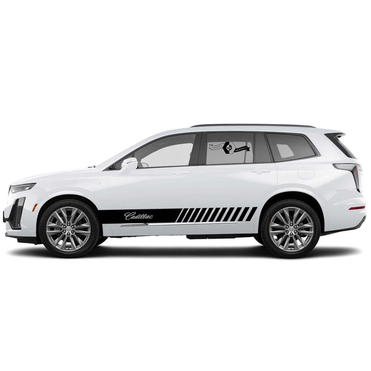 2 New Decal Doors Classic Sticker Lines Classic Stripe for Cadillac XT6