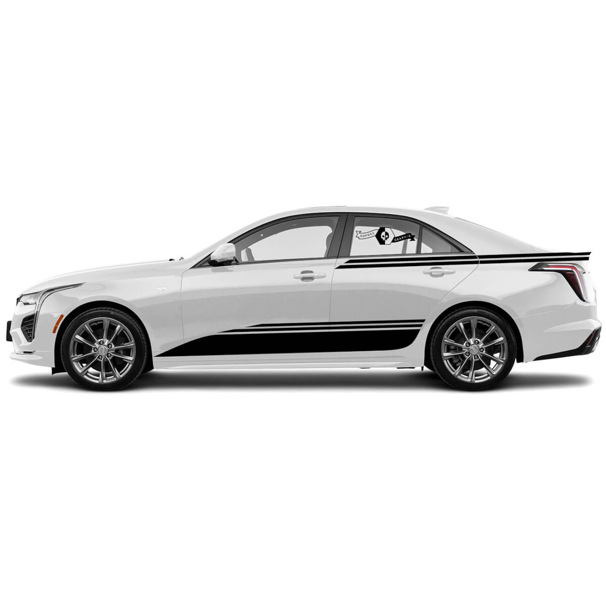 Kit of New Decal Door Classic Sticker Stripe and sede Accent Wide for Cadillac CT4