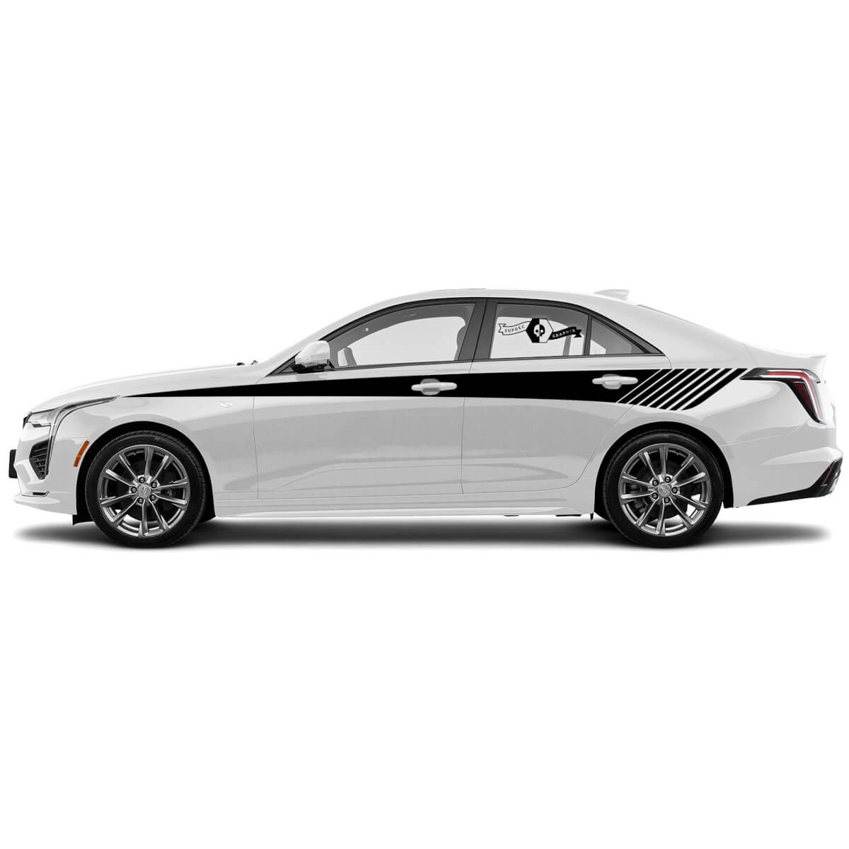 2 New Decal Sticker Stylish Doors Up Accent  Lines Wrap vinyl Decal for Cadillac CT4