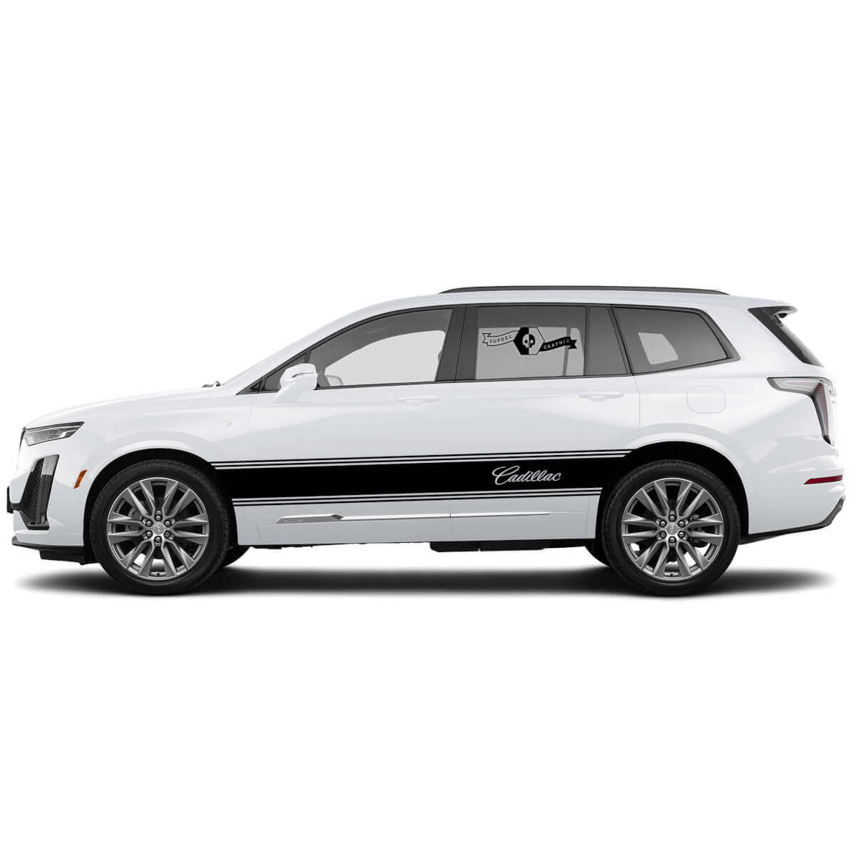 2 New Decal Sticker Stylish Rocker Panel Stripe Wrap vinyl Decal for Cadillac XT6