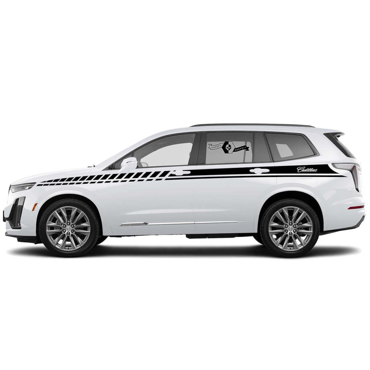 2 New Decal Sticker Doors Up Accent  Lines Wrap vinyl Decal for Cadillac XT6