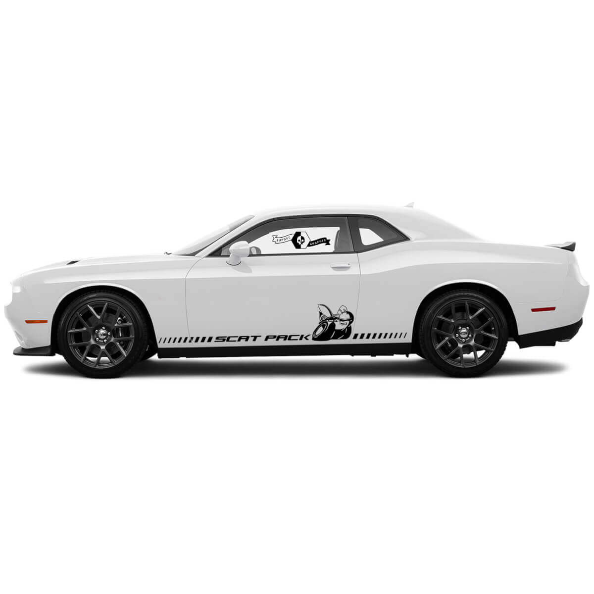 2 Side Rocker Panel Side Vinyl Decals Graphics Sticker for Dodge Challenger