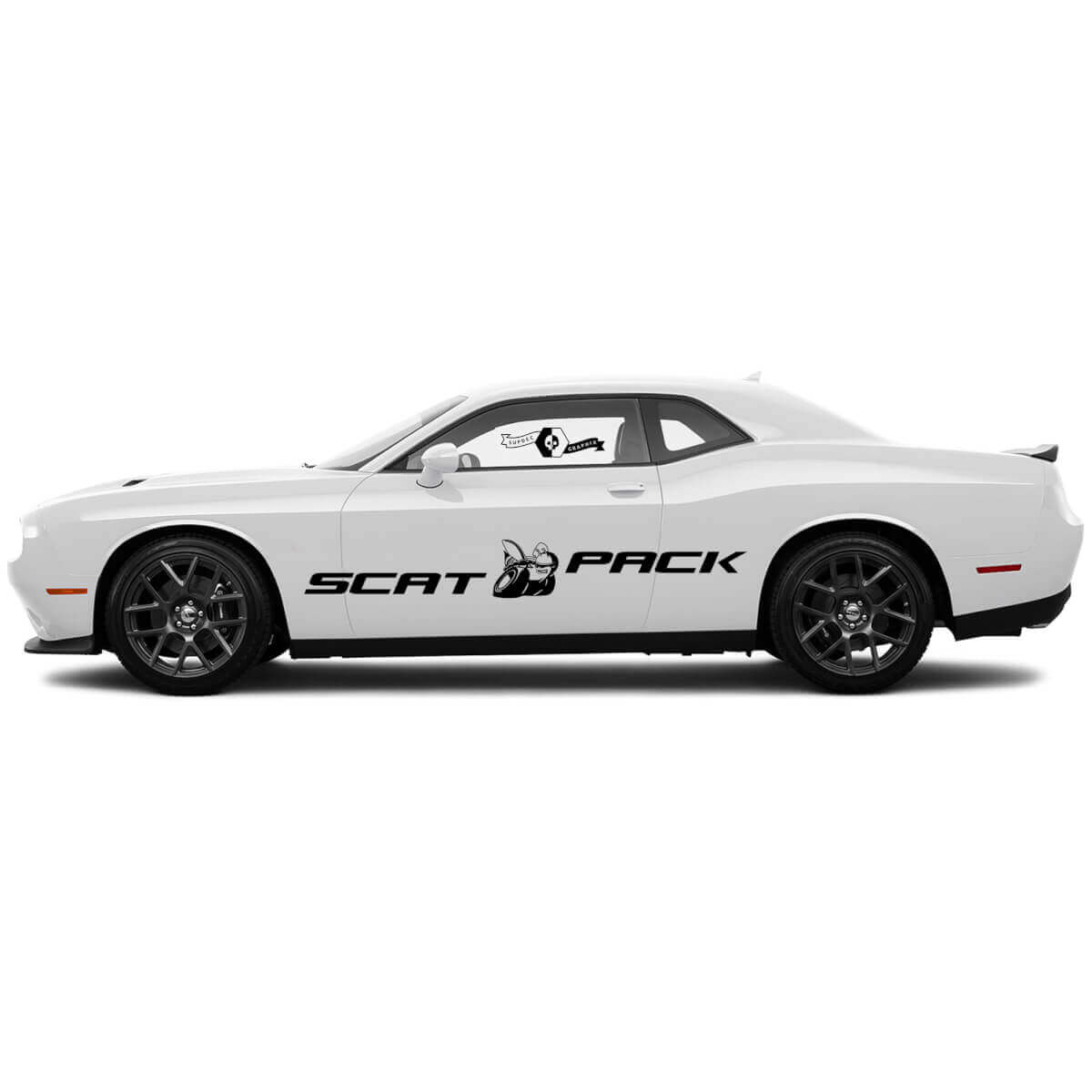 2 Side Doors Big Side Classic Side Vinyl Decals Graphics Sticker for Dodge Challenger