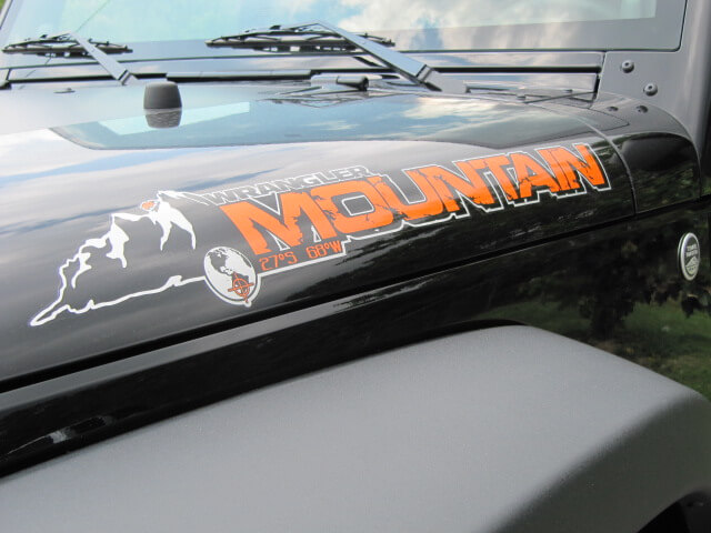Mountain Rubicon Hood Colors Sticker Decal for Jeep Mountain Rubicon JK