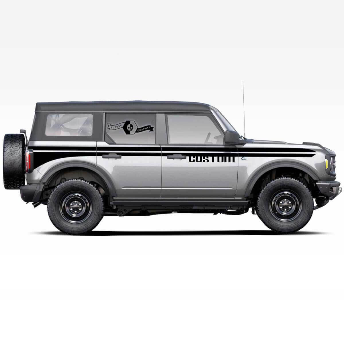 Custom Twin Side Stripes Vinyl Decal for Musclecar horse 2021
