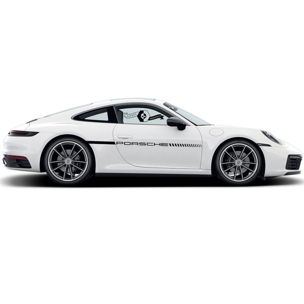 Porsche 911 Carrera Classic Side Stripes Up Doors Kit Decal Sticker 