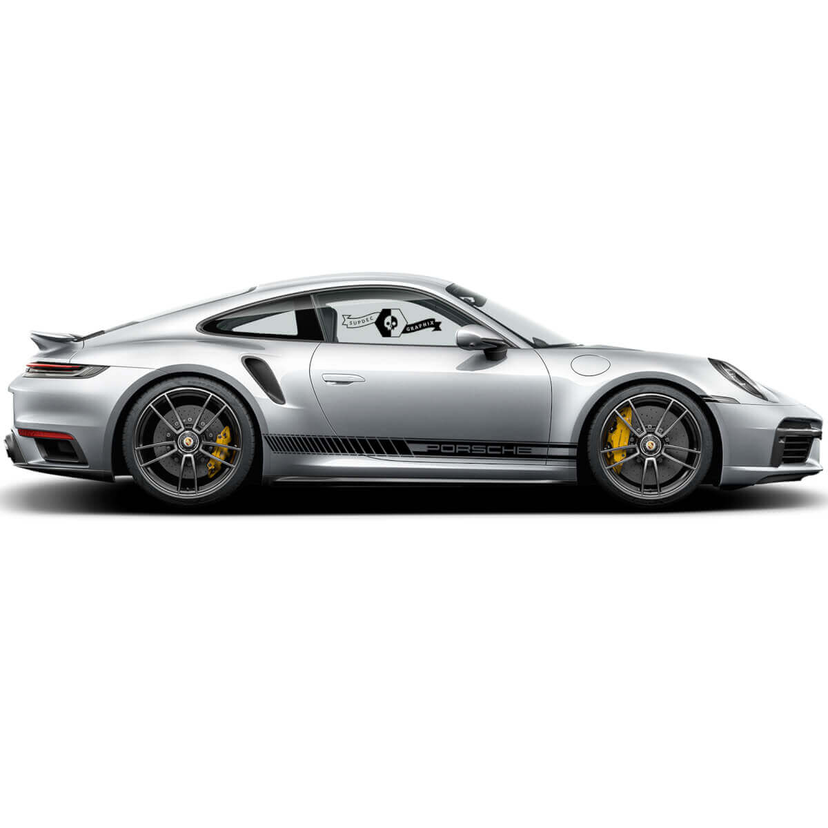 2 Porsche 911 Porsche Modern center Carrera Classic Side Stripes Doors Kit Decal Sticker 