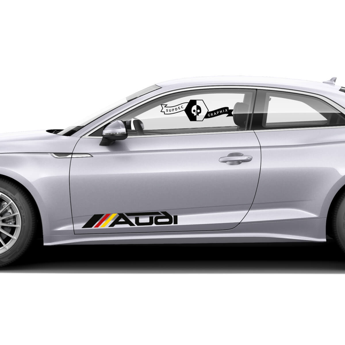 2 Racing Audi Sport Car Sticker Decal vinyl Color