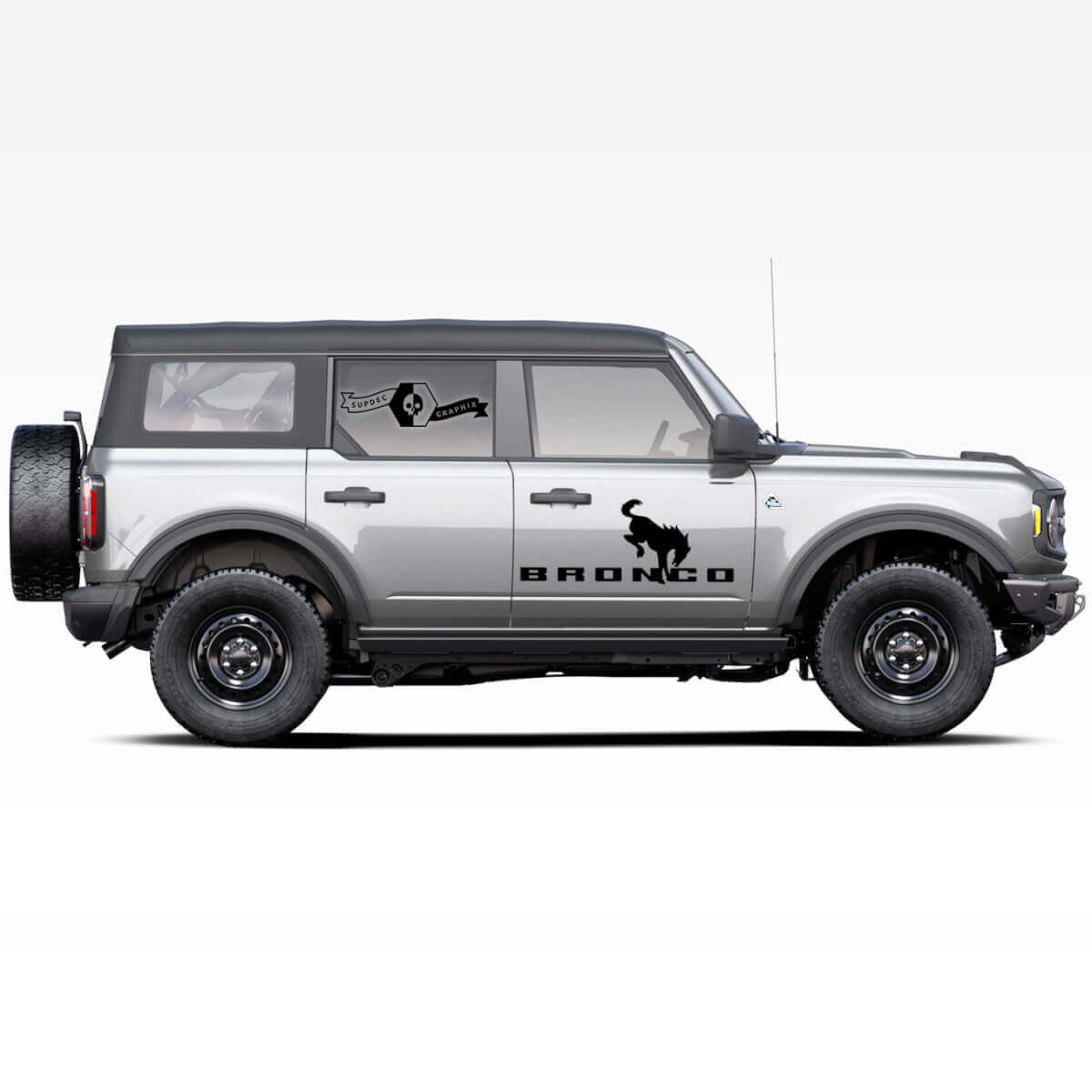 Horse Stallion Logo Side Door Decals Stickers Set Of 2 for Ford Bronco