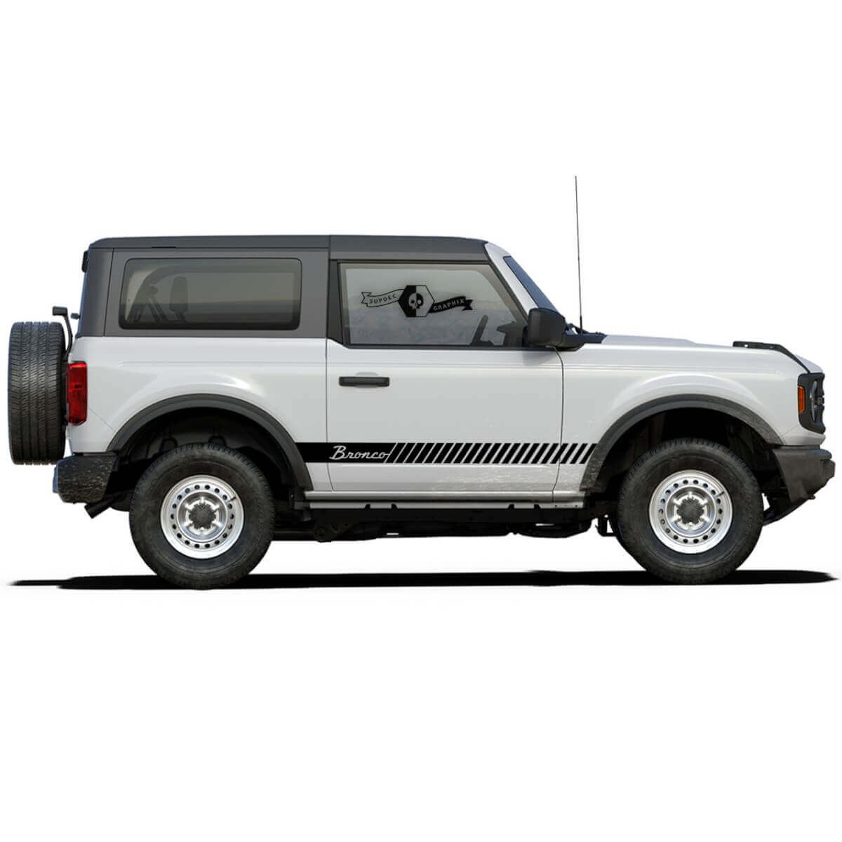 Side Stripe 2-Door Decals Stickers Set Of 2 for Ford Bronco