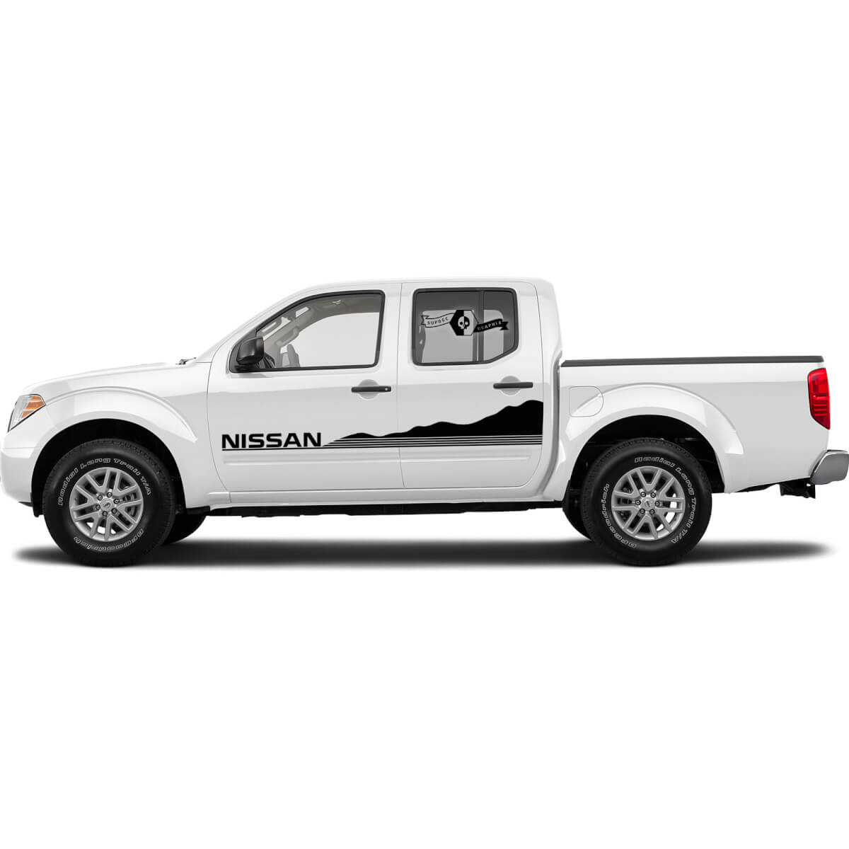 2 Decal Sticker Graphic Side Stripe Doors Hills Mountains For Nissan Frontier Navara D40 D22 