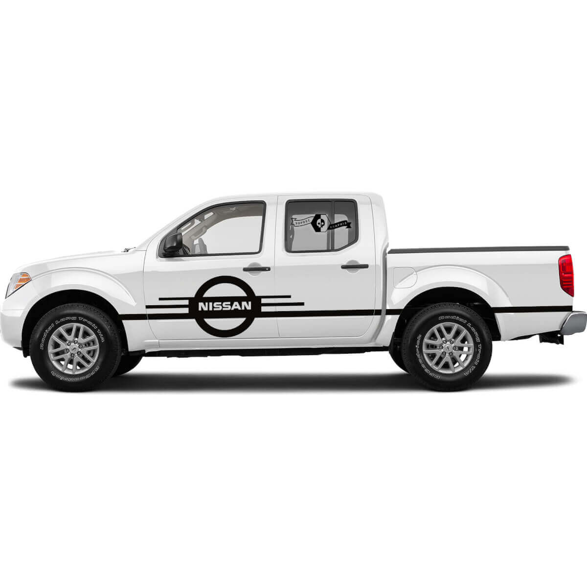 2 Nissan Frontier Accent Body Line Logo Vinyl Decal Sticker Graphic Side Stripe Doors