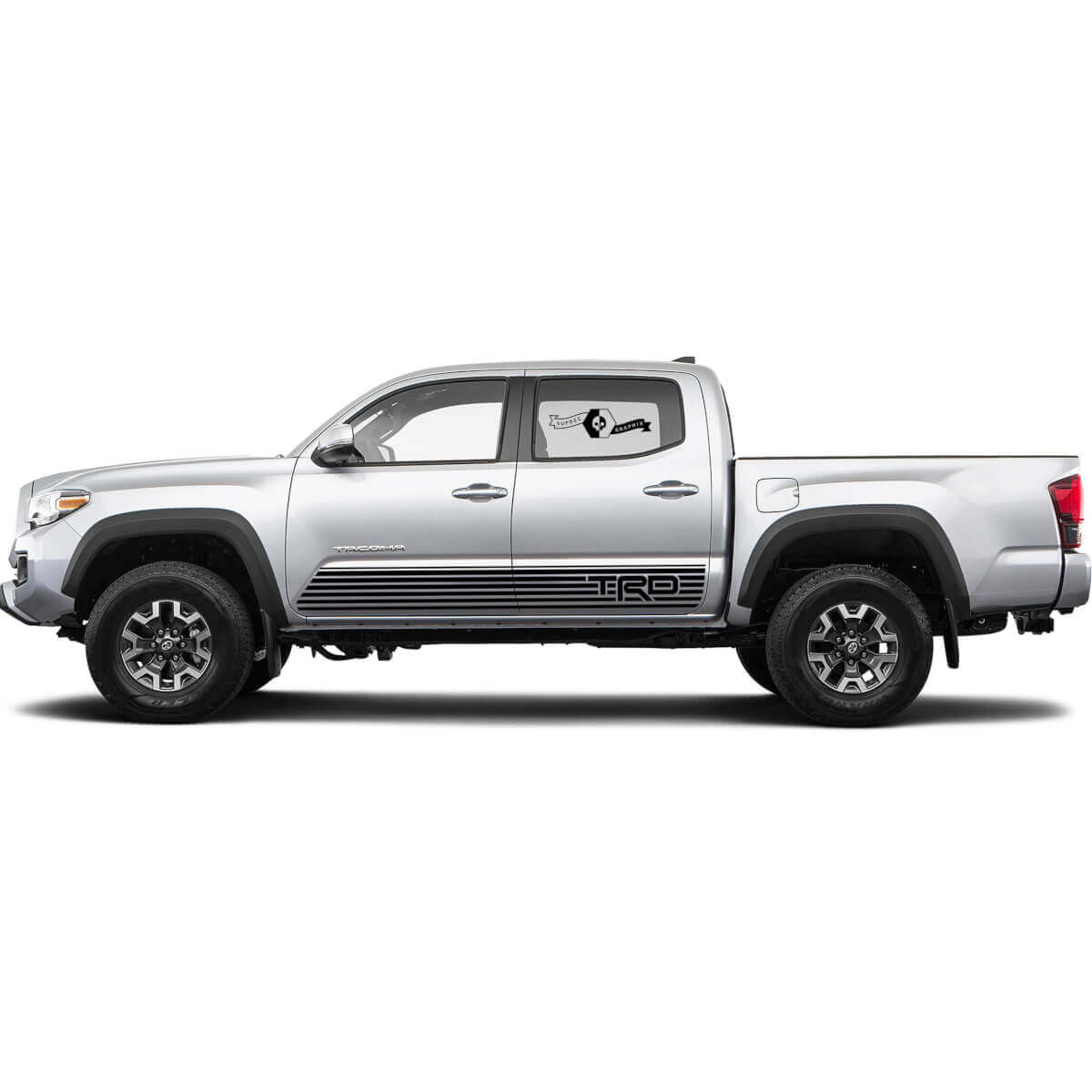 2 Decal sticker kit For Toyota Trd Slit Lines Tacoma Stripe Doors Wrap Rocker Panel Decal Sticker Graphic 