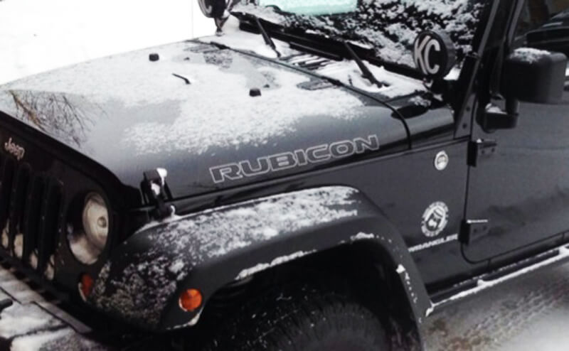 Rubicon Hood Circuit Vinyl Sticker Any Colors for Jeep CJ TJ YK JK XJ