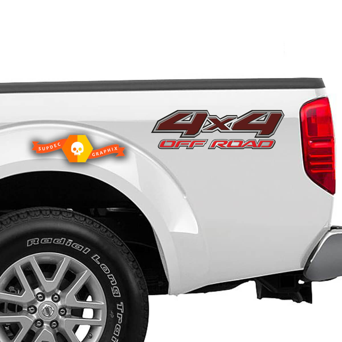 4x4 Off Road Truck Truck Bed Decalcomania Adesivo in vinile 4