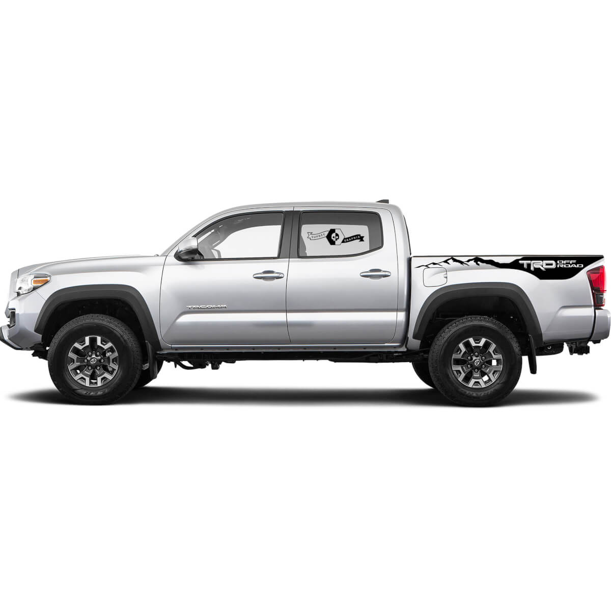 2X Tacoma Toyota TRD Off Road Truck Bed side Decals Vinyl Stickers Mountains