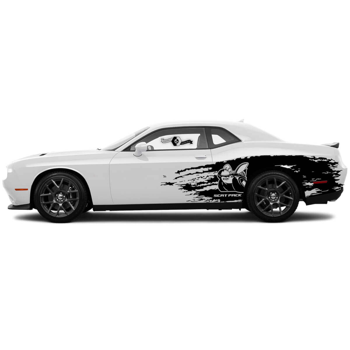 Pair decals Splash Side Vinyl Decals Stickers for Dodge Challenger