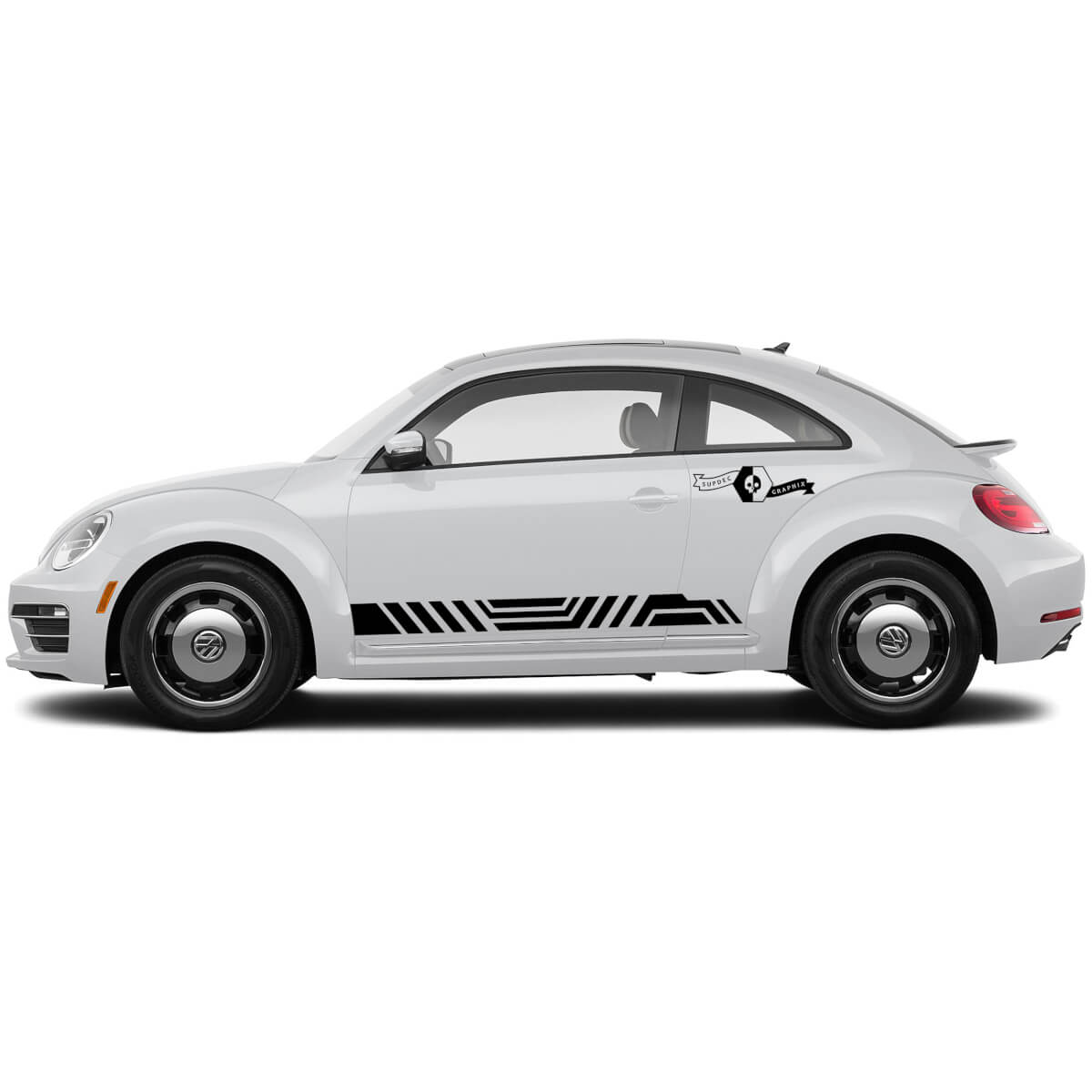Paar Volkswagen Käfer Rocker Panel Abziehbilder Streifen Grafiken Aufkleber Cabrio Style Fit Jedes Jahr
