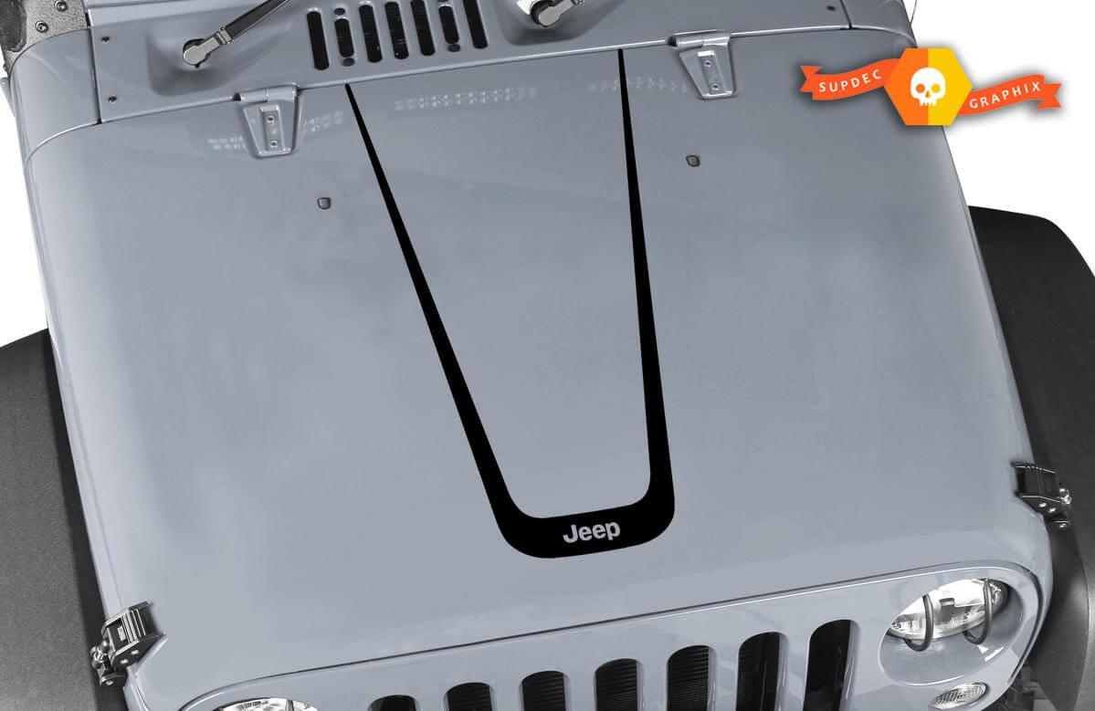 Hood Vinyl Decal Sticker for Jeep Wrangler CJ XJ YJ TJ