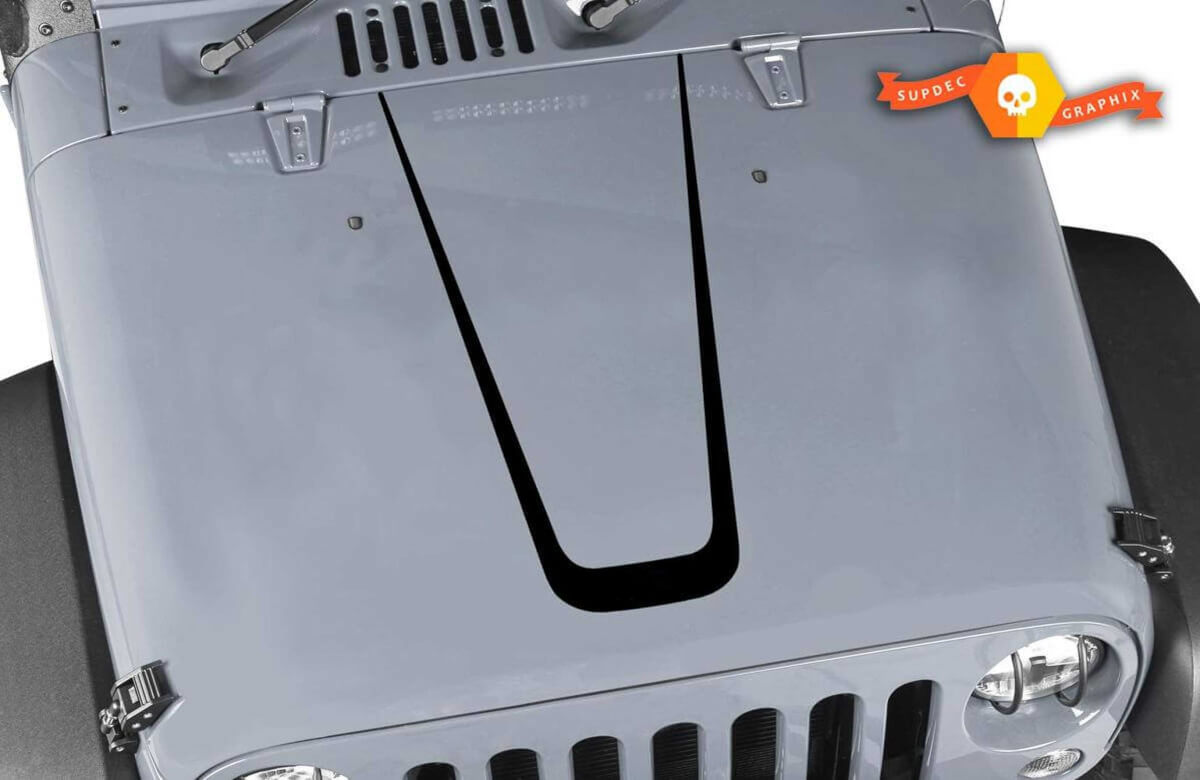 Hood Vinyl Decal Sticker for Jeep Wrangler CJ XJ YJ TJ