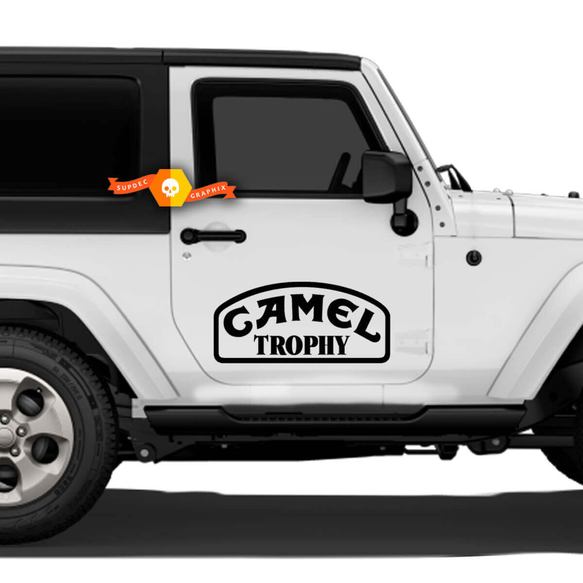 Camel Trophy Doors Vinyl Decal Sticker Pair for Jeep Gladiator
