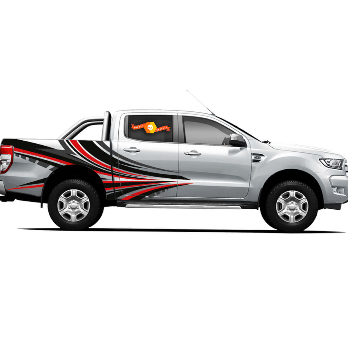 Pair Decals Vinyl Stickers 4X4 Tacoma Toyota TRD Off Road Truck side Doors Dragon's Reach