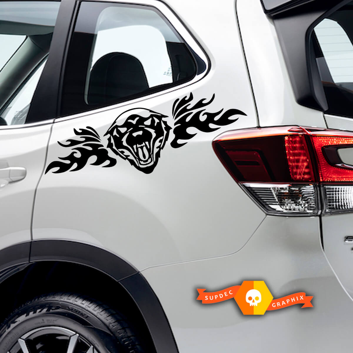 Vinyl Decals Graphic Stickers side сar Toyota tiger bite drawing new 2022