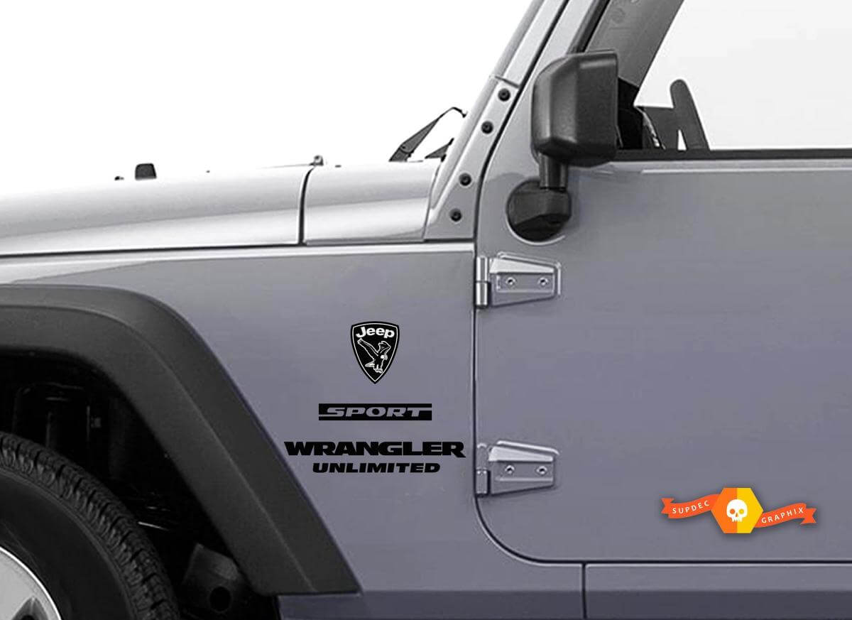 Bald Eagle Gray Vinyl Sticker Decal for Jeep Wrangler Rubicon YK JK