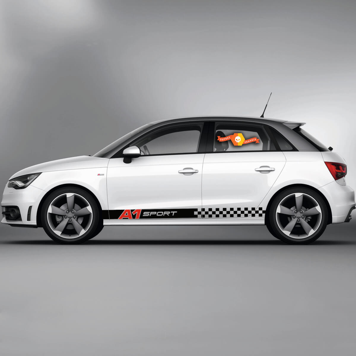Stickers en vinyle 2x Stickers graphiques Audi A1 Panneau de rocker A1 Sport 2022