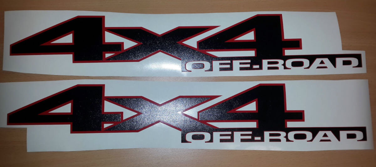 2x 4x4 Off Road Truck Vinyl Decal Stickers for Dodge Ram Power Wagon