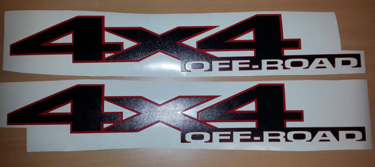 4x4 Off Road Side Vinyl Decals Set for Dodge Ram