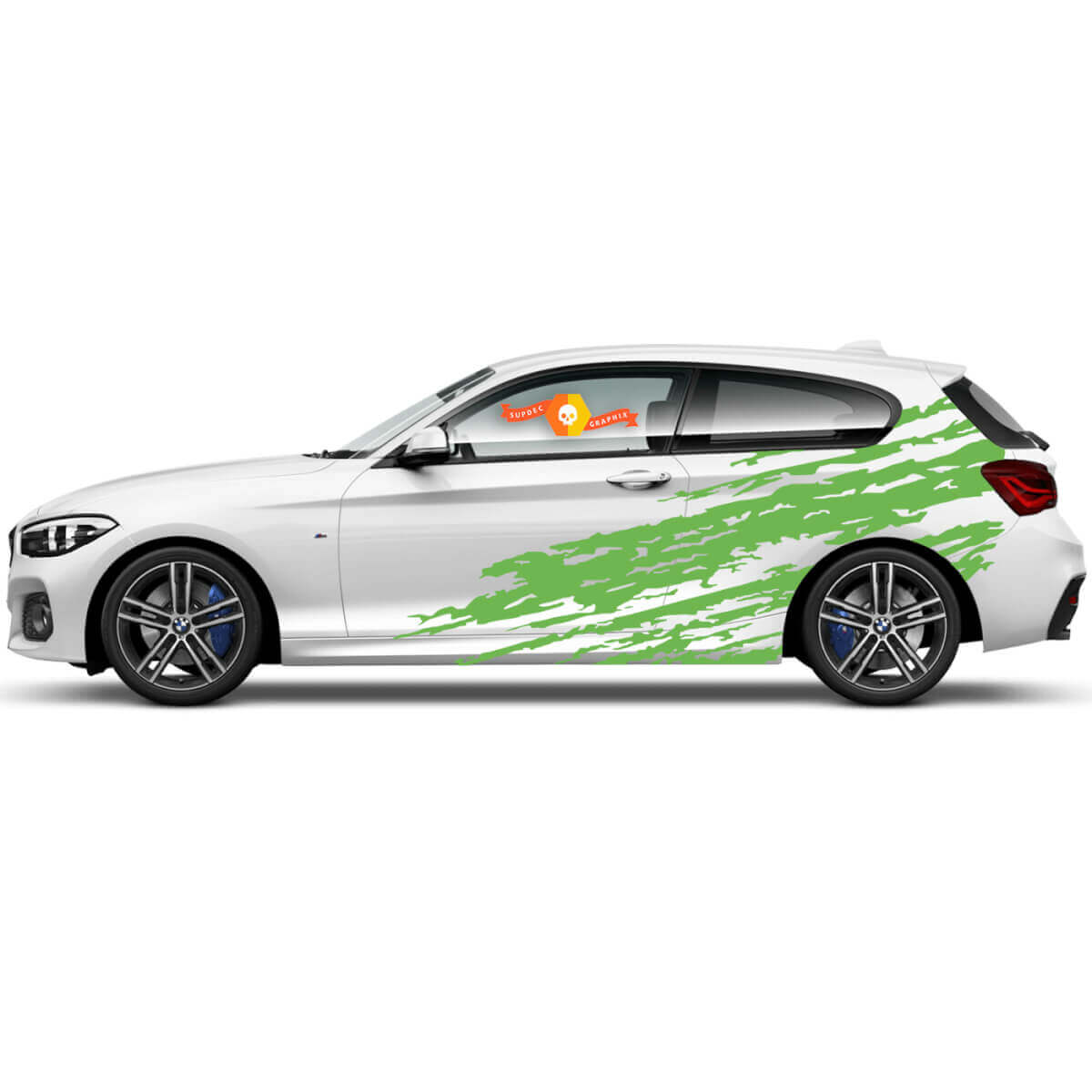 2 x Vinyl Decals Graphic Stickers side bmw 1 series 2015 eco new