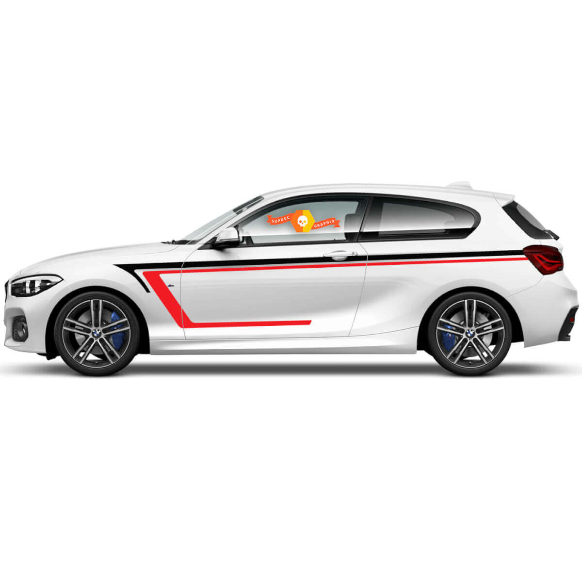 2x Vinyl Decals Graphic Stickers side bmw 1 series 2015 door drawing now 2022