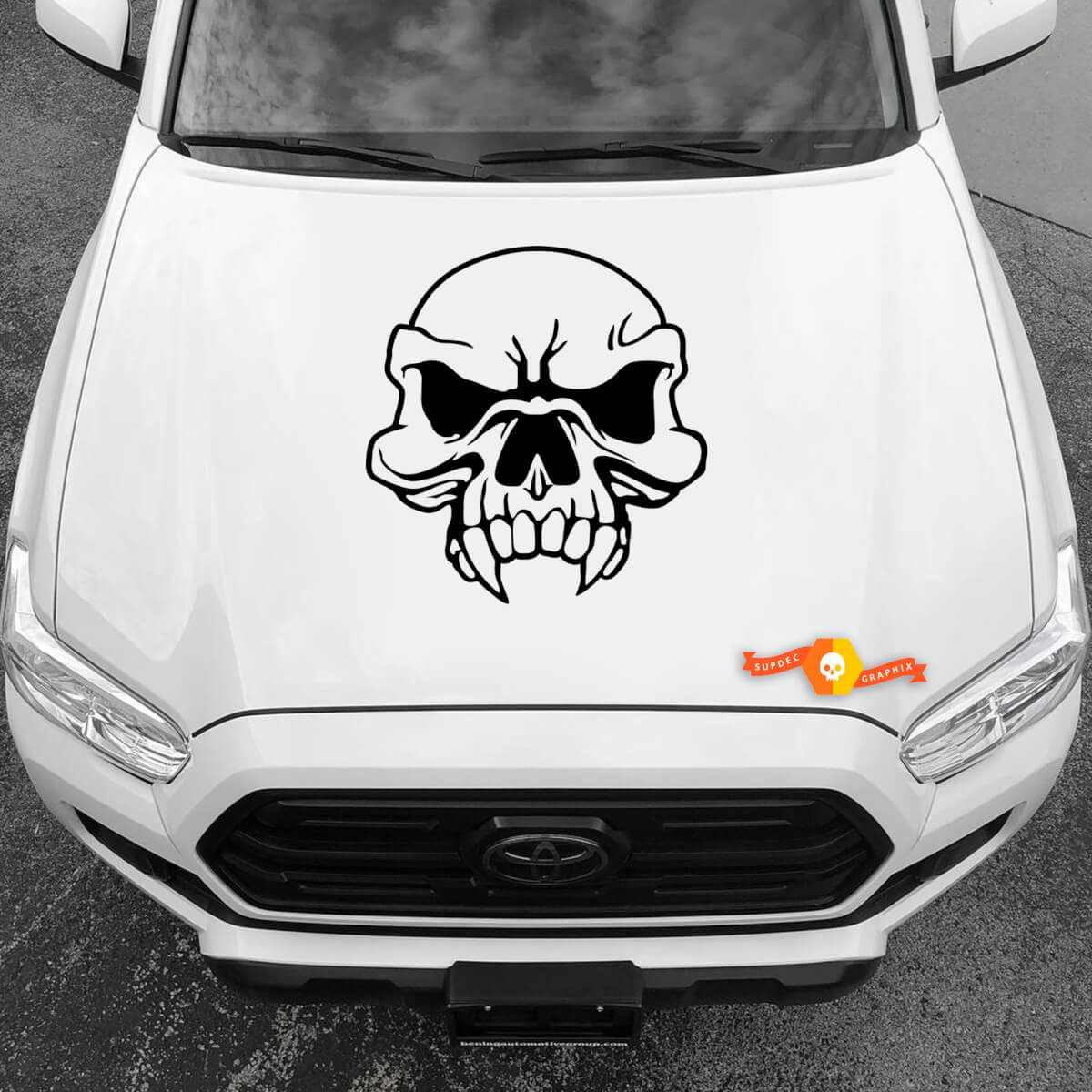 Vinyl Decals Graphic Stickers Car  hood New Big Skull Dracula 2022