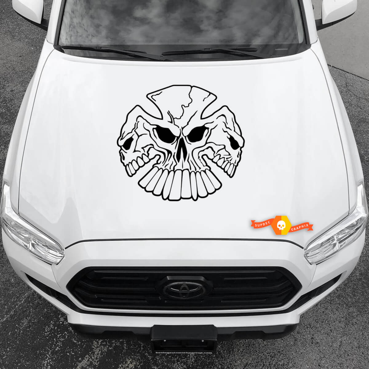 Vinyl Decals Graphic Stickers Car  hood New Triple Skull 2022