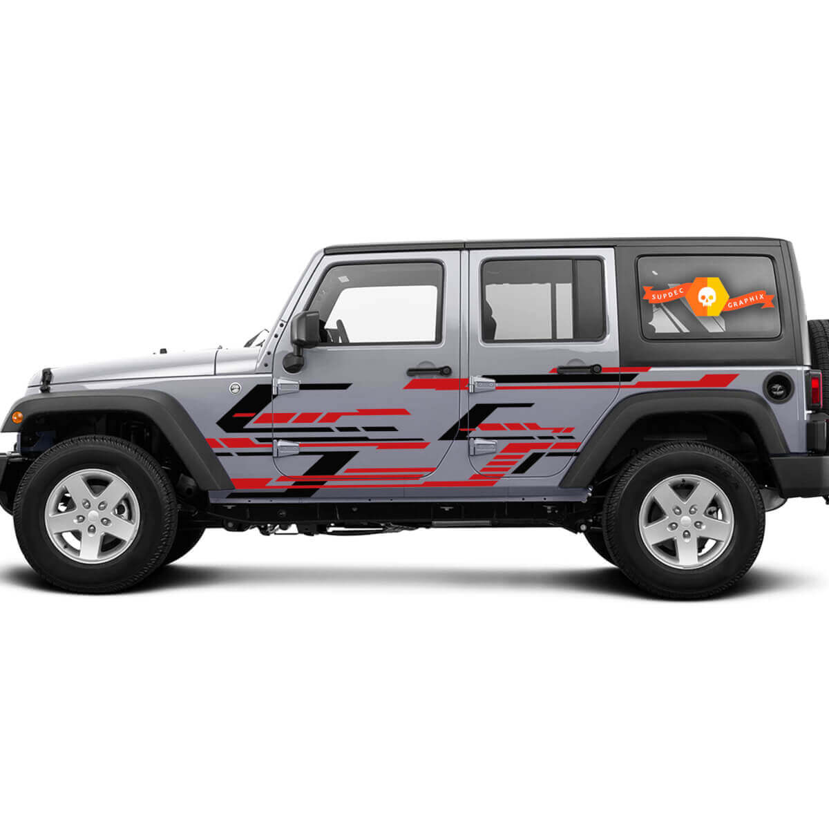 Mud Splash Side Door 2 Colors Vinyl Decal Sticker for Jeep Wrangler