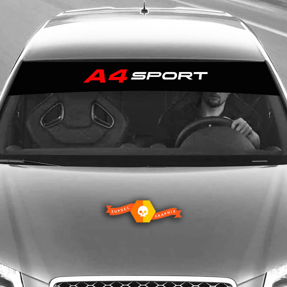 Decalcomanie in vinile adesivi grafici parabrezza A4 Sport Audi SunstrIp Racing 2022