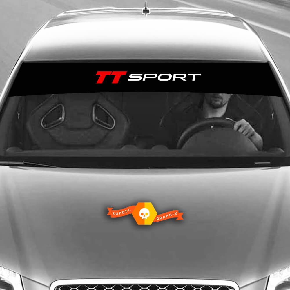 Vinyl -Abziehbilder Grafikaufkleber Windschutzscheibe TT Sport Audi Sunstrip Racing 2022