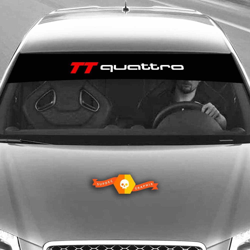 Vinyl -Aufkleber Grafikaufkleber Windschutzscheibe TT Quattro Audi Sunstrip Racing 2022