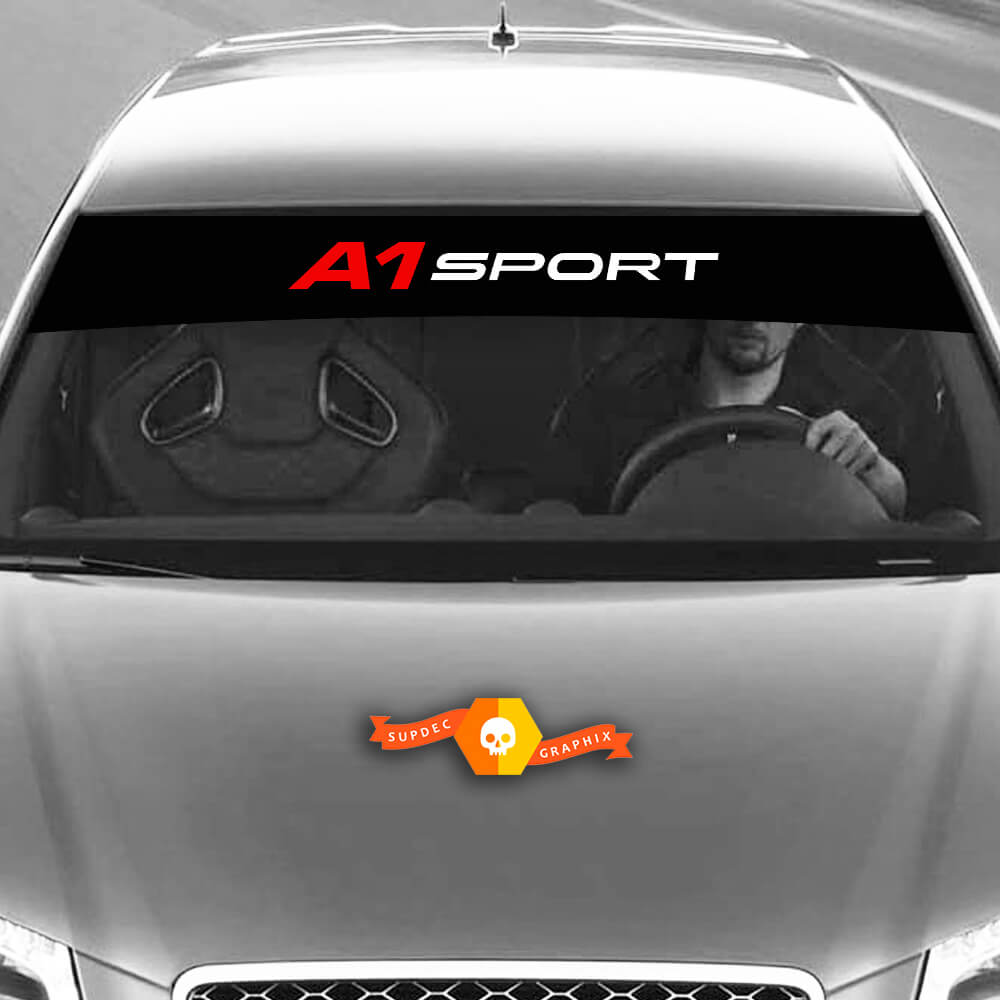 Vinyl -Abziehbilder Grafikaufkleber Windschutzscheibe A1 Sport Audi Sunstrip Racing 2022