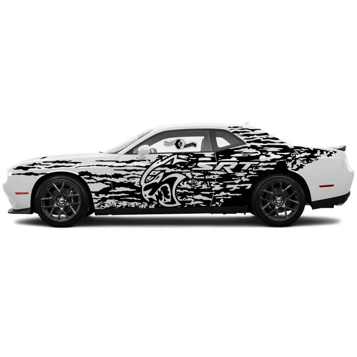 Destroyed Splash Side Grunge Vinyl Decal Kit for Dodge Charger or Challenger